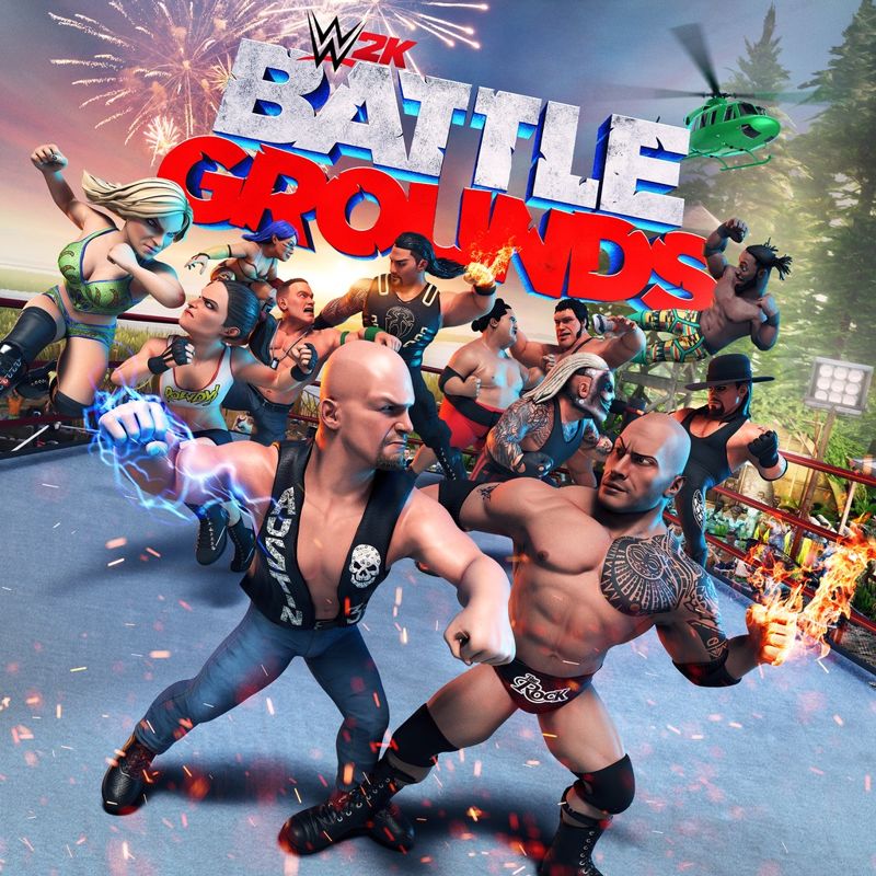 WWE 2K Battlegrounds box art for Playstation 4